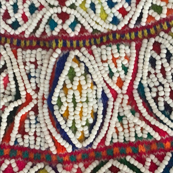 Beaded Peruvian shaman ceremonial hat